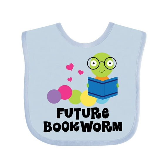 Inktastic Future Bookworm Boys or Girls Baby Bib