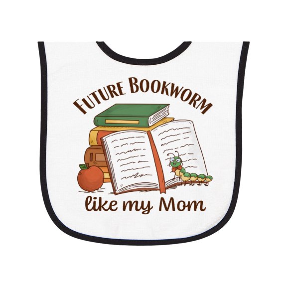 Inktastic Future Bookworm Like My Mom Baby Terry Cloth Bib