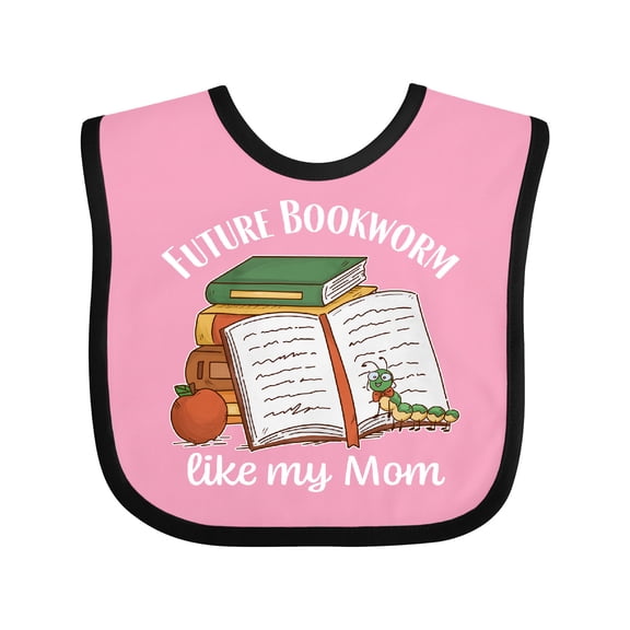 Inktastic Future Bookworm Like My Mom Boys or Girls Baby Bib