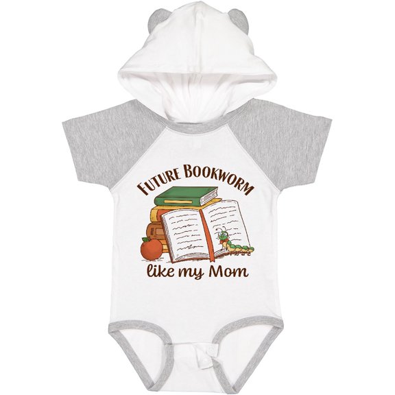 Inktastic Future Bookworm Like My Mom Boys or Girls Baby Bodysuit