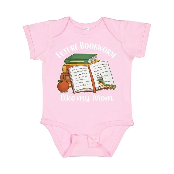 Inktastic Future Bookworm Like My Mom Boys or Girls Baby Bodysuit