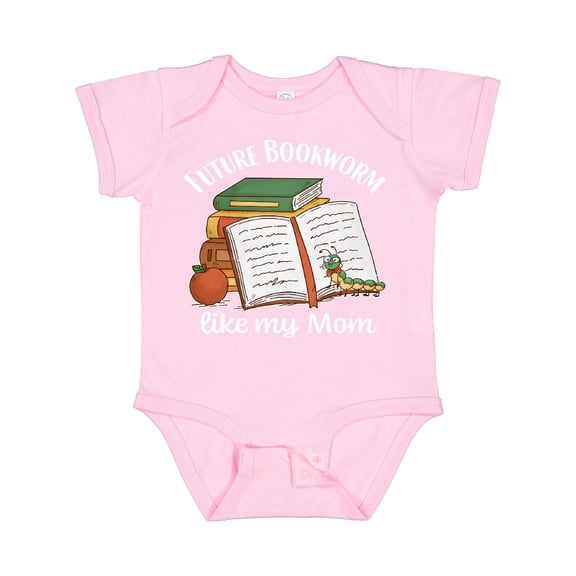 Inktastic Future Bookworm Like My Mom Boys or Girls Baby Bodysuit