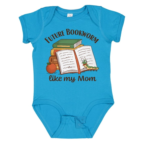 Inktastic Future Bookworm Like My Mom Boys or Girls Baby Bodysuit