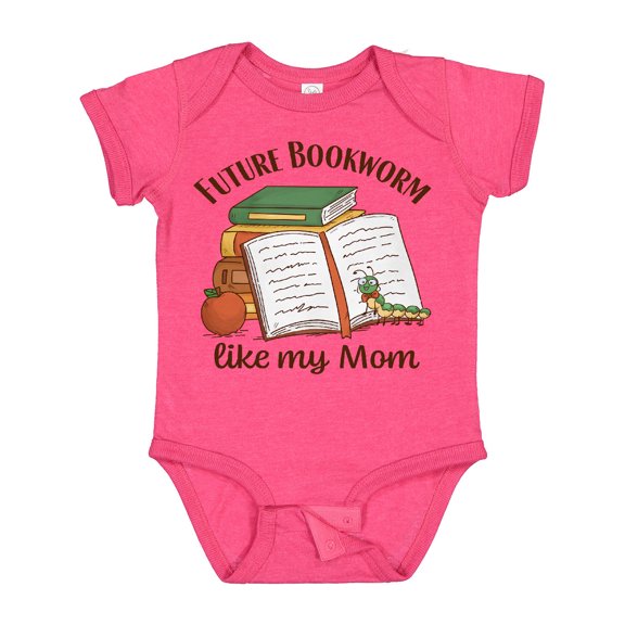 Inktastic Future Bookworm Like My Mom Boys or Girls Baby Bodysuit