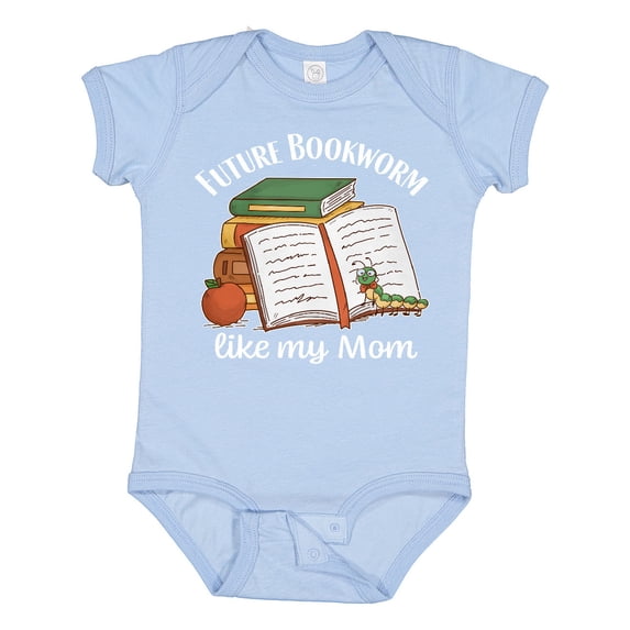 Inktastic Future Bookworm Like My Mom Boys or Girls Baby Bodysuit