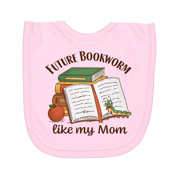 Inktastic Future Bookworm Like My Mom Newborn Bib