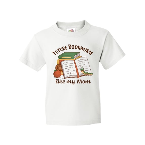 Inktastic Future Bookworm Like My Mom Youth T-Shirt