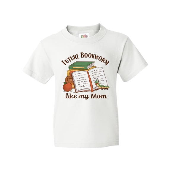 Inktastic Future Bookworm Like My Mom Youth T-Shirt