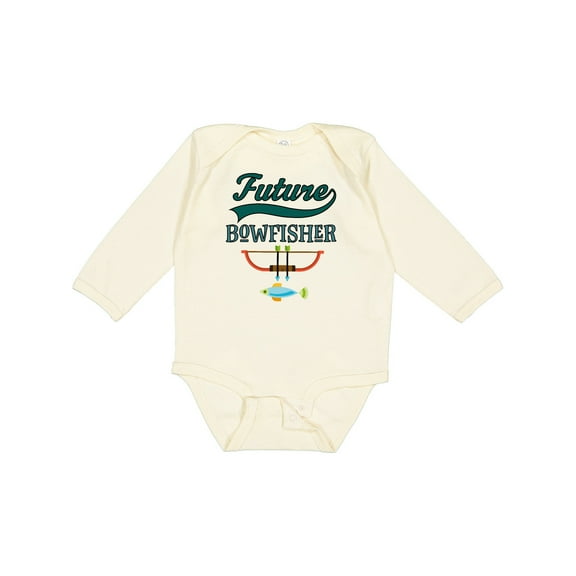 Inktastic Future Bow Fisher Hunting Fishing Boys Long Sleeve Baby Bodysuit