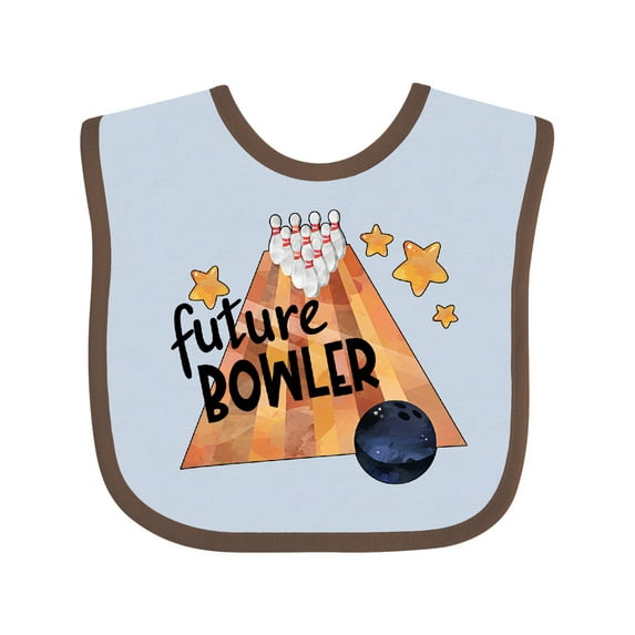 Inktastic Future Bowler Bowling Ball and Pins Boys or Girls Baby Bib