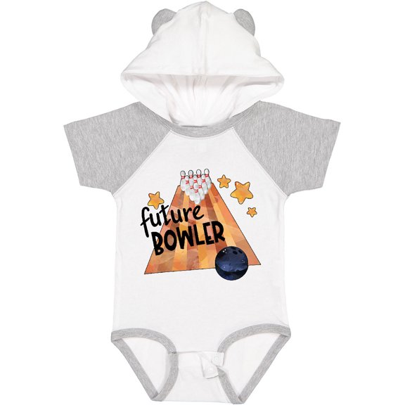 Inktastic Future Bowler Bowling Ball and Pins Boys or Girls Baby Bodysuit