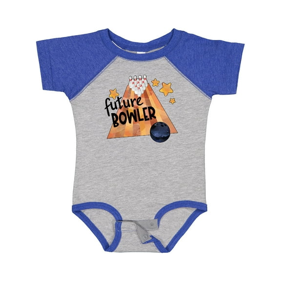 Inktastic Future Bowler Bowling Ball and Pins Boys or Girls Baby Bodysuit