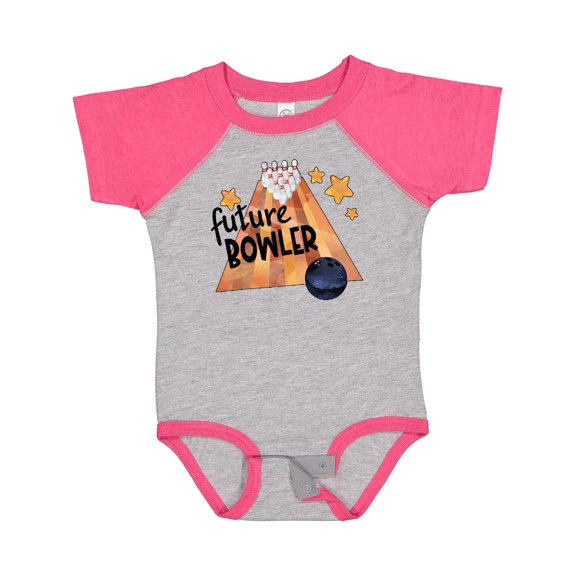 Inktastic Future Bowler Bowling Ball and Pins Boys or Girls Baby Bodysuit
