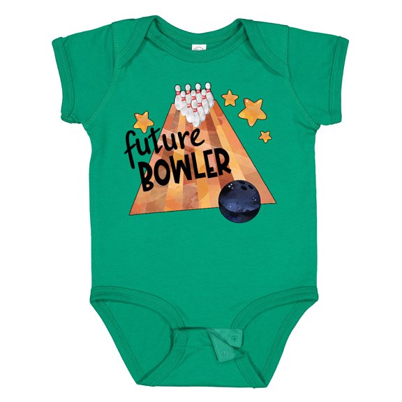 Inktastic Future Bowler Bowling Ball and Pins Boys or Girls Baby Bodysuit