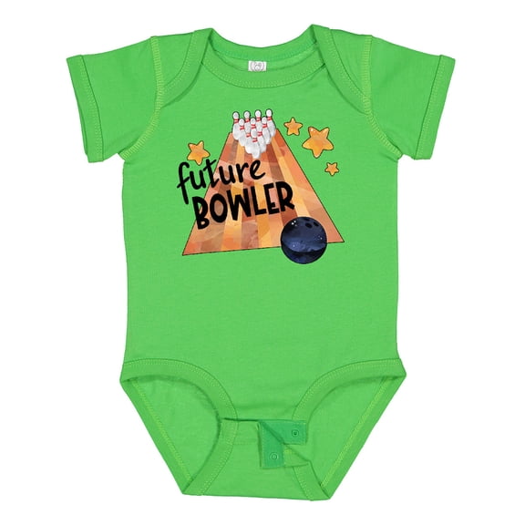 Inktastic Future Bowler Bowling Ball and Pins Boys or Girls Baby Bodysuit