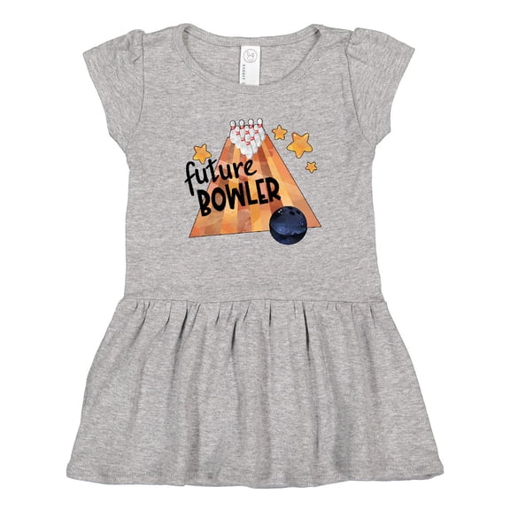 Inktastic Future Bowler Bowling Ball and Pins Girls Toddler Dress
