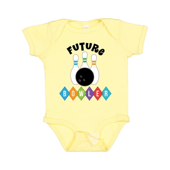 Inktastic Future Bowler Bowling Pins Boys or Girls Baby Bodysuit