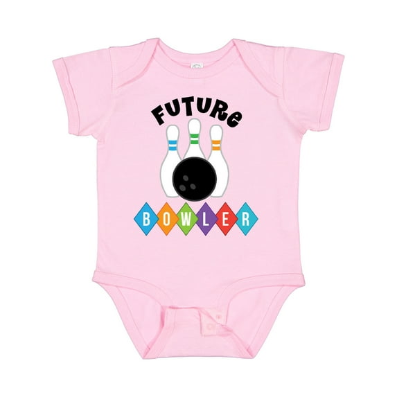 Inktastic Future Bowler Bowling Pins Boys or Girls Baby Bodysuit