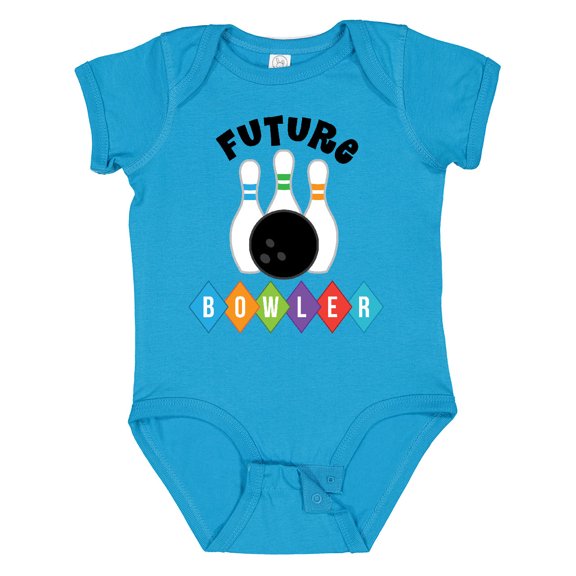 Inktastic Future Bowler Bowling Pins Boys or Girls Baby Bodysuit