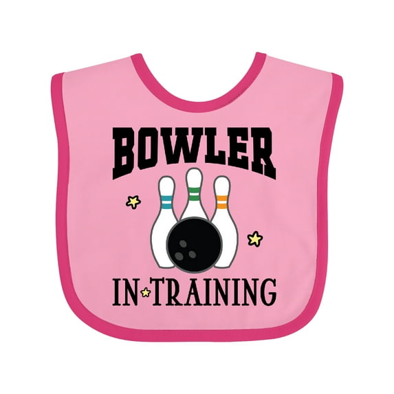 Inktastic Future Bowler in Training Bowling Boys or Girls Baby Bib