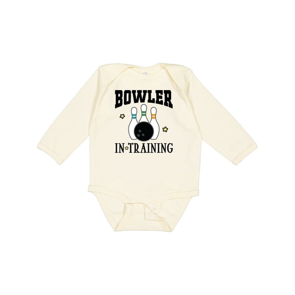 Inktastic Future Bowler in Training Bowling Gift Boys or Girls Long Sleeve Baby Bodysuit