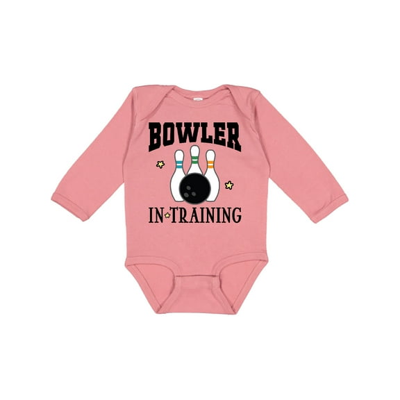 Inktastic Future Bowler in Training Bowling Gift Boys or Girls Long Sleeve Baby Bodysuit