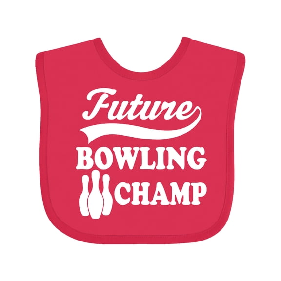 Inktastic Future Bowling Champ Childs Bowler Boys or Girls Baby Bib