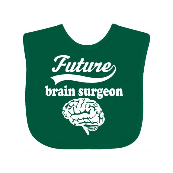 Inktastic Future Brain Surgeon Doctor Boys or Girls Baby Bib