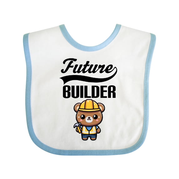 Inktastic Future Builder Construction Bear Boys Baby Bib