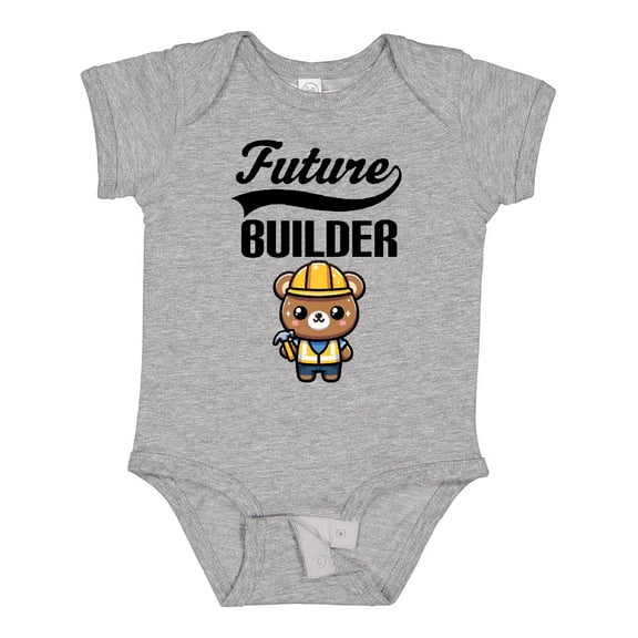 Inktastic Future Builder Construction Bear Boys Baby Bodysuit