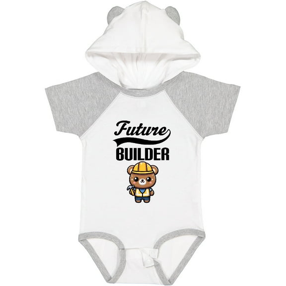 Inktastic Future Builder Construction Bear Boys Baby Bodysuit