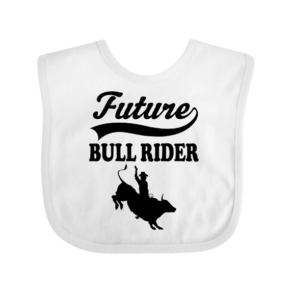 Inktastic Future Bull Rider Rodeo Riding Boys Baby Bib