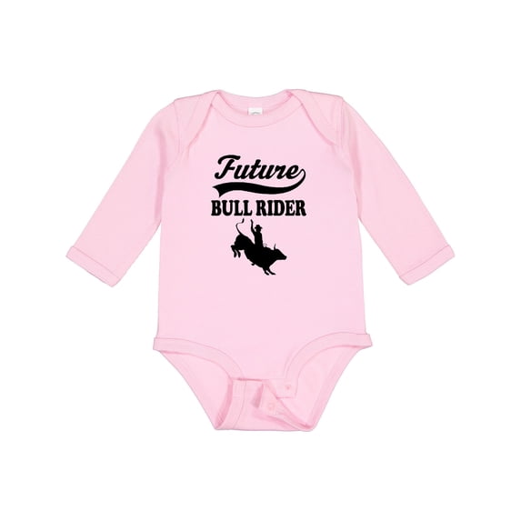 Inktastic Future Bull Rider Rodeo Riding Boys Long Sleeve Baby Bodysuit