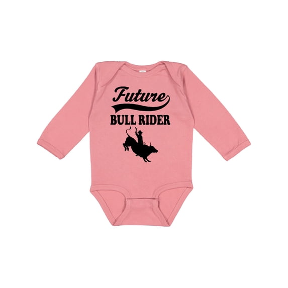 Inktastic Future Bull Rider Rodeo Riding Boys Long Sleeve Baby Bodysuit