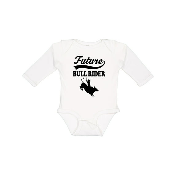 Inktastic Future Bull Rider Rodeo Riding Boys Long Sleeve Baby Bodysuit