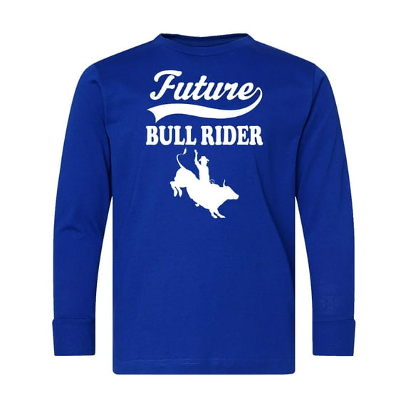 Inktastic Future Bull Rider Rodeo Riding Long Sleeve Youth T-Shirt