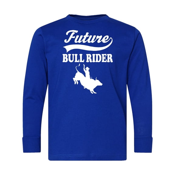 Inktastic Future Bull Rider Rodeo Riding Long Sleeve Youth T-Shirt