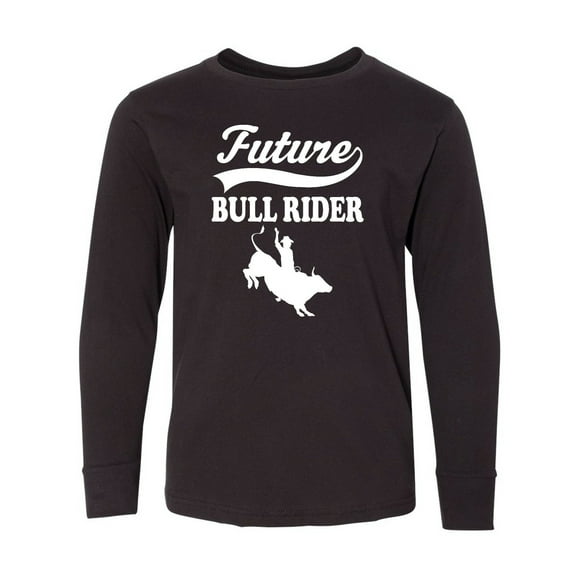 Inktastic Future Bull Rider Rodeo Riding Long Sleeve Youth T-Shirt