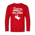 thumbnail image 1 of Inktastic Future Bull Rider Rodeo Riding Long Sleeve Youth T-Shirt, 1 of 5