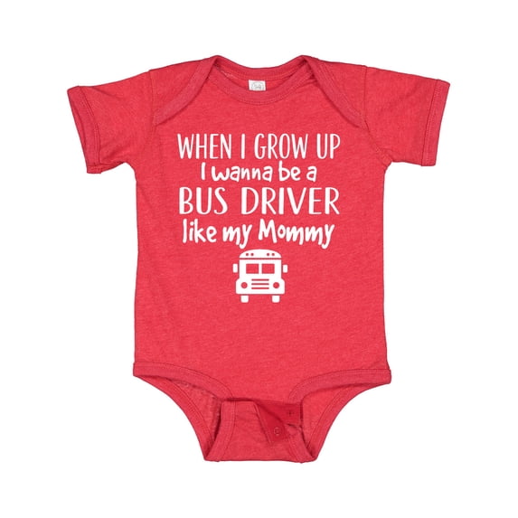 Inktastic Future Bus Driver Like Mommy Boys or Girls Baby Bodysuit