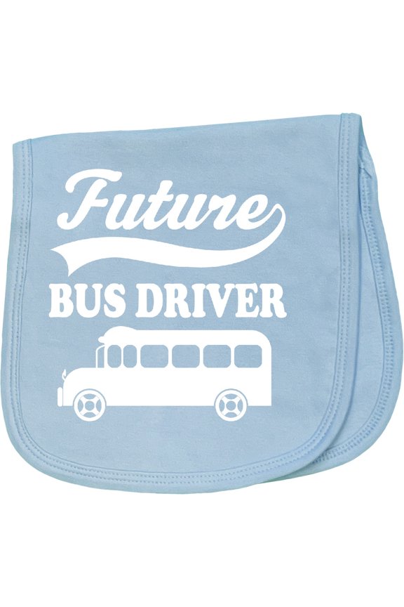 Future Bus Driver Shirt Childs Occupation Baby Burp Cloth