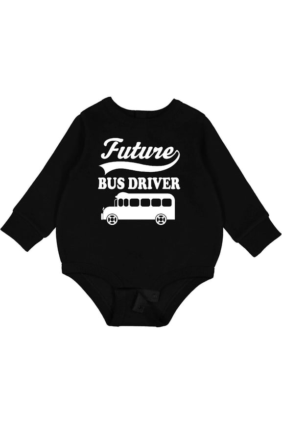 Future Bus Driver Shirt Childs Occupation Baby Fleece Bodysuit