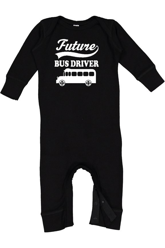 Future Bus Driver Shirt Childs Occupation Baby Romper Coveralls
