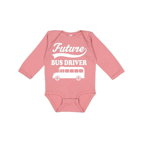Inktastic Future Bus Driver Shirt Childs Occupation Boys or Girls Long Sleeve Baby Bodysuit