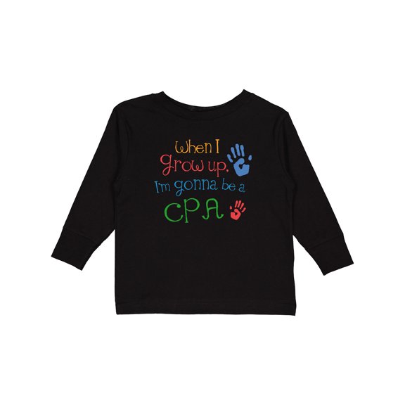 Inktastic Future CPA Accountant Boys or Girls Long Sleeve Toddler T-Shirt