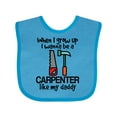 thumbnail image 1 of Inktastic Future Carpenter Builder Like Daddy Boys Baby Bib, 1 of 4