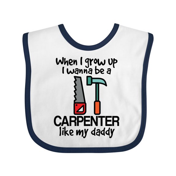 Inktastic Future Carpenter Builder Like Daddy Boys Baby Bib