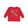 thumbnail image 1 of Inktastic Future Carpenter Tools Hammer Wrench Boys Long Sleeve Toddler T-Shirt, 1 of 5