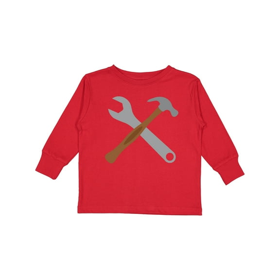 Inktastic Future Carpenter Tools Hammer Wrench Boys Long Sleeve Toddler T-Shirt
