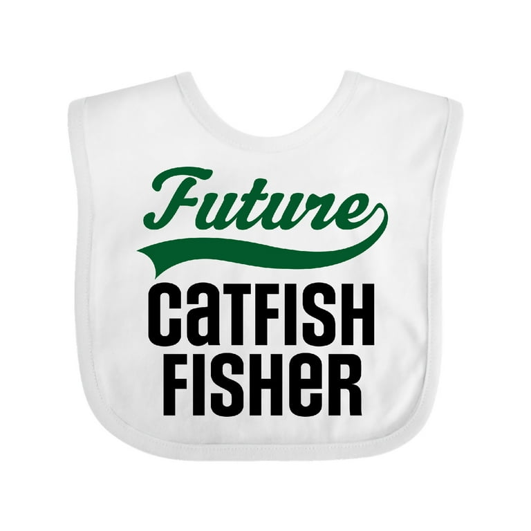 Inktastic Future Catfish Fisherman Boys or Girls Baby Bib